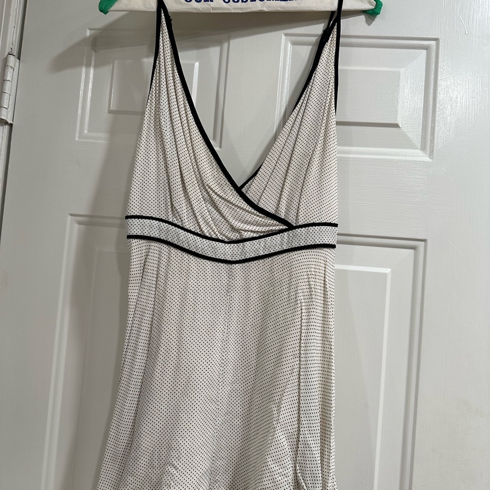 Urban Outfitters Cooperative Black and White Dotted Wrap Romper